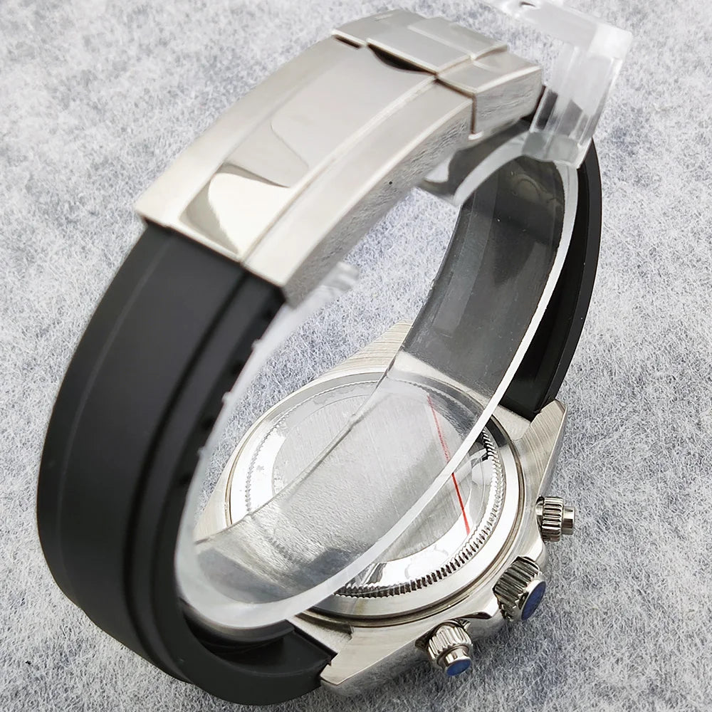 39.3mm Luxury men's Watch VK63 Dial Gemstone Men's Brand Chronograph VK63 sapphire glass Tiger diamond dial
