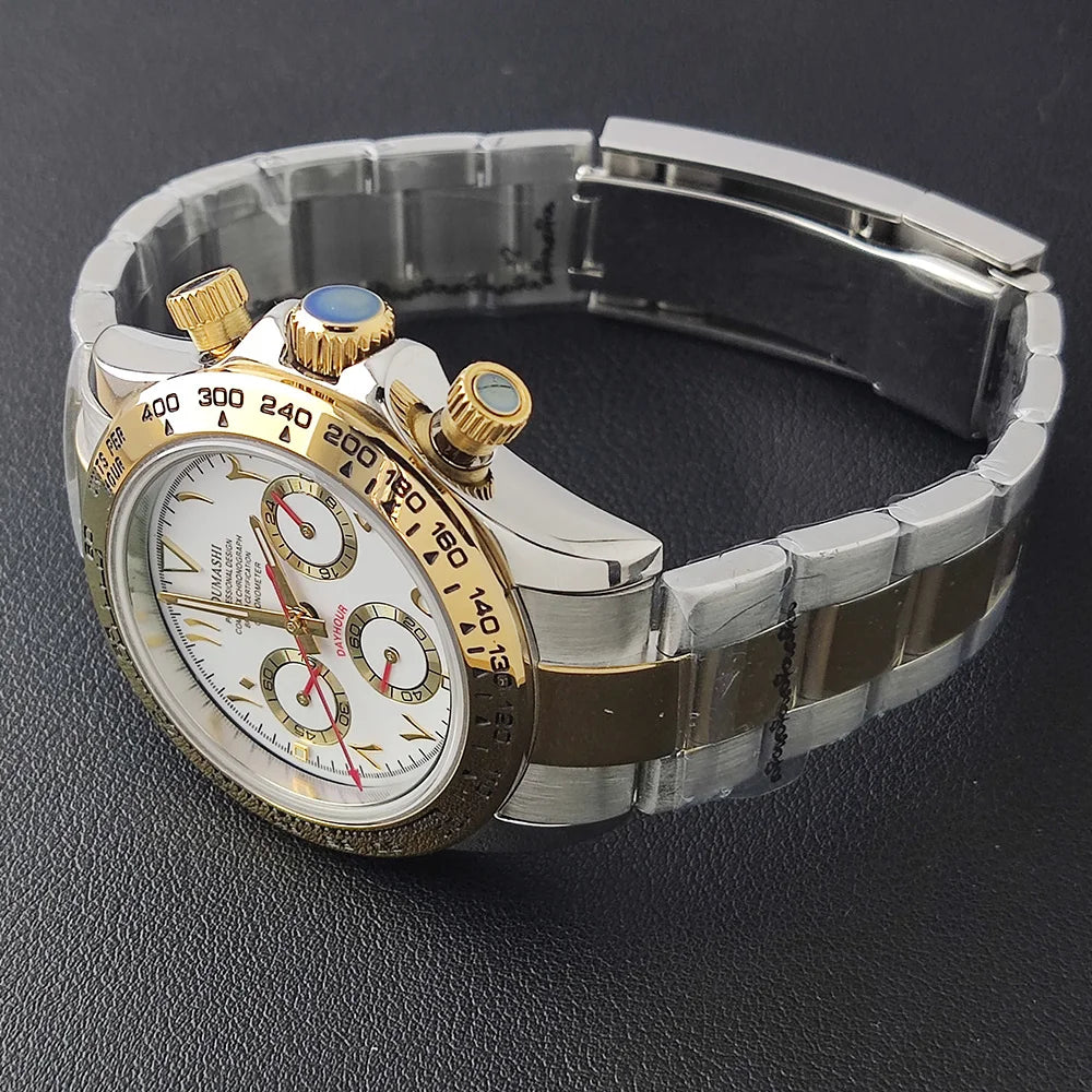 VK63 WATCH 39.3MM Casual Vk63 Quartz Movement Watch Men's waterproof steel case Arabian Dial Chronograph Luminous watch