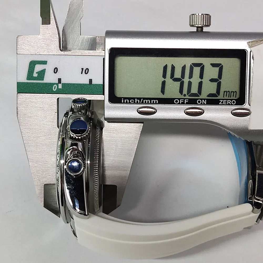 Men's 4130 Automatic Watch Automatic Chronograph Code Watch Stainless Steel sapphire Glass Luxury rubber strap Sports Men's watc