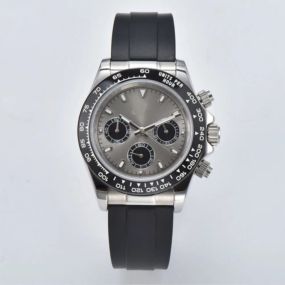 VK63 Watch 39.3mm Luxury Watch Men's Chronograph New men's rubber Bracelet Business Watch Men's VK63 Men's  Waterproof 10ATM