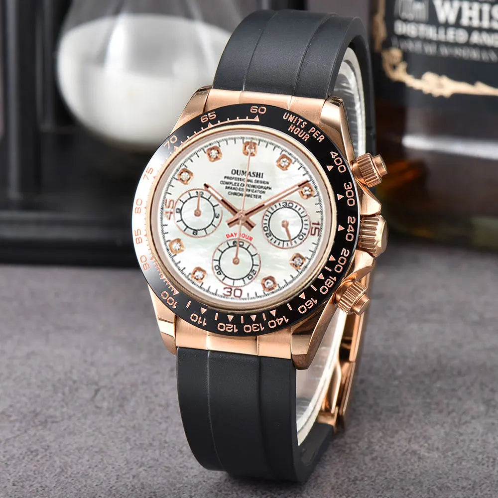 VK63 watches 39.3mm Luxury Watch Men's Chronograph New Men's watch vk63 case rose gold VK63 Men's Chronograph Waterproof 10ATM