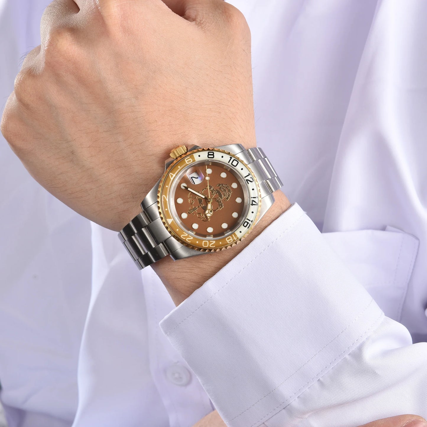 watch 40mm Diver's men NH35A automatic mechanical watch Stainless steel case sapphire glass waterproof 10atm C3 watch