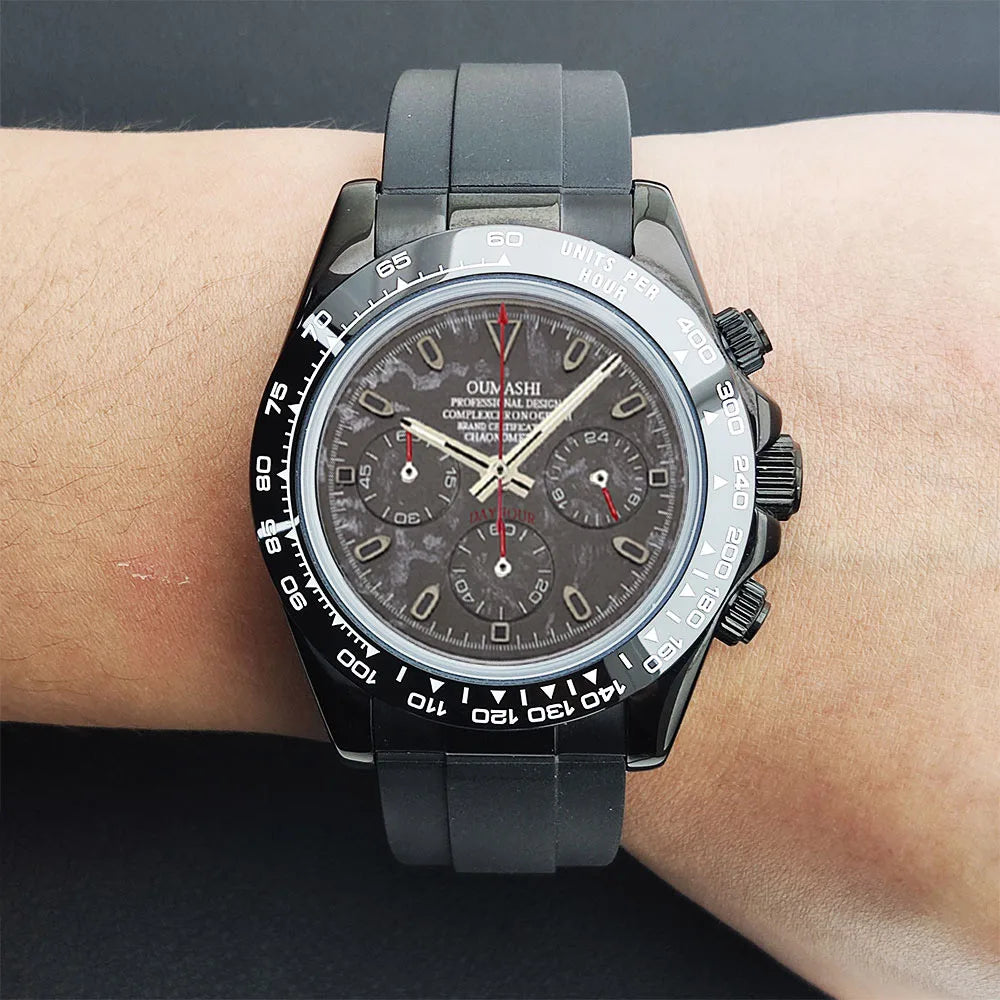 VK63 WATCH Luxury 39mm quartz Chronograph Business Watch Men's VK Series 63 Sport Sapphire Glass Ceramic bezel insert men watch