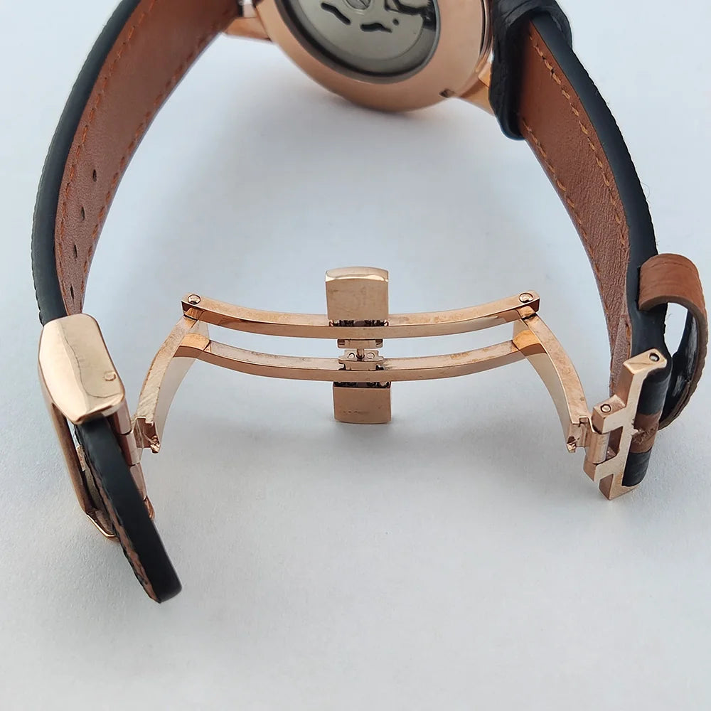 OUMASHI designs the new NH35A mechanical watch for men Russian Roulette Game Mineral Glass Diamond dial for men's watch