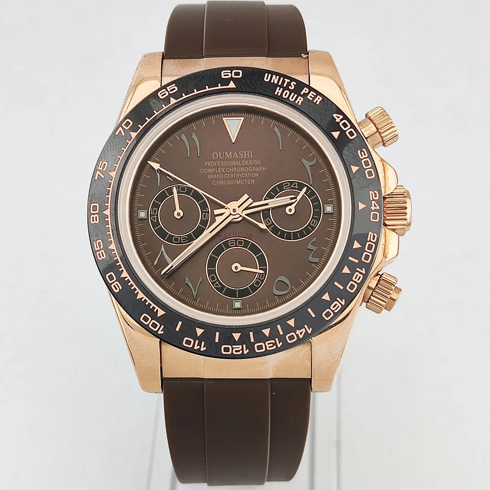 39.3mm VK Series 63 watch Men's watch Arabian Dial Men's watch Luxury Quartz watch VK63 Sport Chronograph Sapphire Glass watches