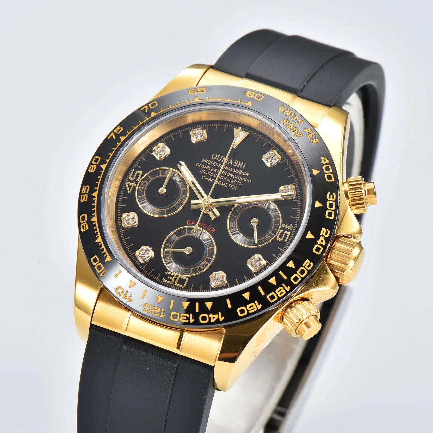 VK WATCH Luxury 39mm quartz Chronograph Business Watch Men's VK Series 63 Sport Sapphire Glass Gem dial Ceramic bezel insert