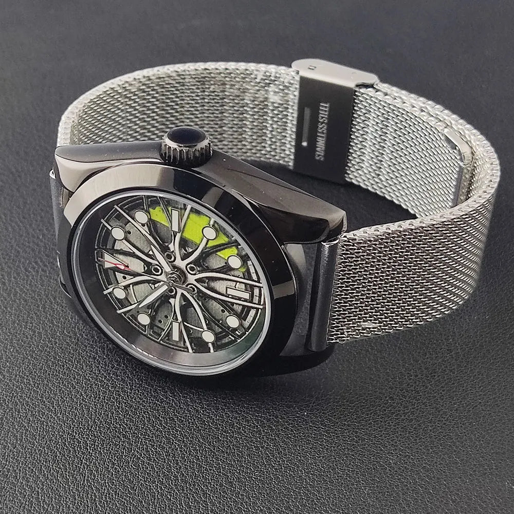 NH35 WATCH Men Watches Waterproof Rotary Sport Car Rim Man Luxury Watch Fashion Stainless Steel Men's mechanical watch