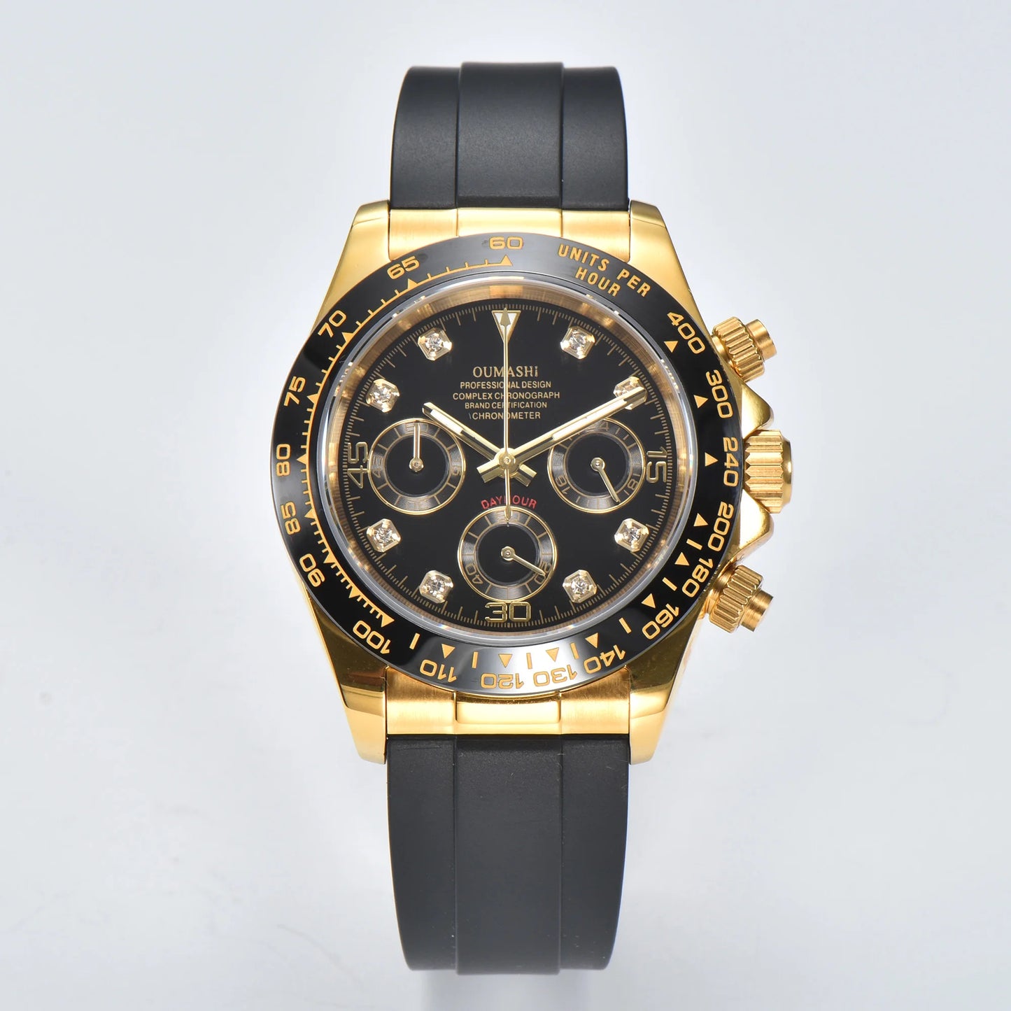 VK WATCH Luxury 39mm quartz Chronograph Business Watch Men's VK Series 63 Sport Sapphire Glass Gem dial Ceramic bezel insert