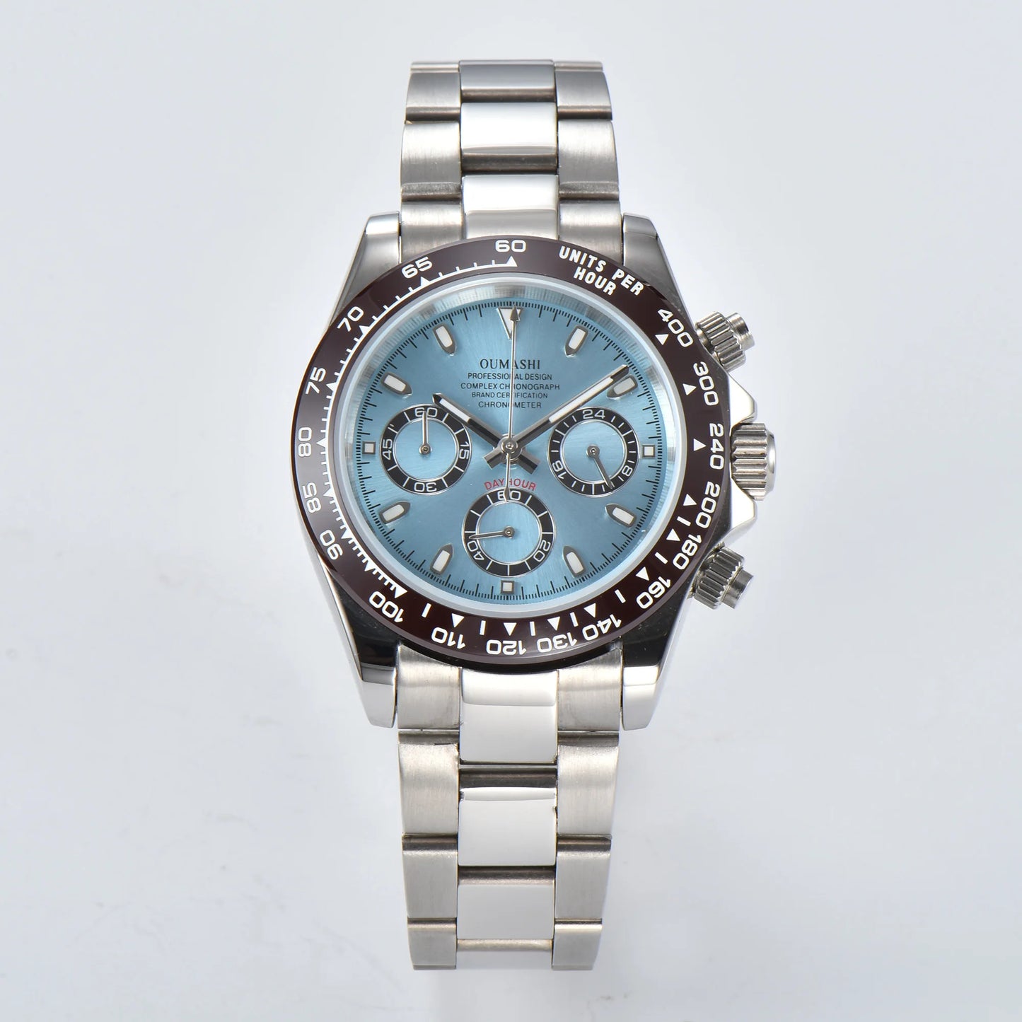 Luxury Sports Quartz Watch Sapphire Glass 316L stainless steel waterproof for men's custom watches with VK63 watch movement