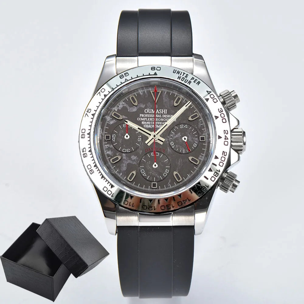 VK63 WATCH Luxury 39mm quartz Chronograph Business Watch Men's VK Series 63 Sport Sapphire Glass Ceramic bezel insert men watch
