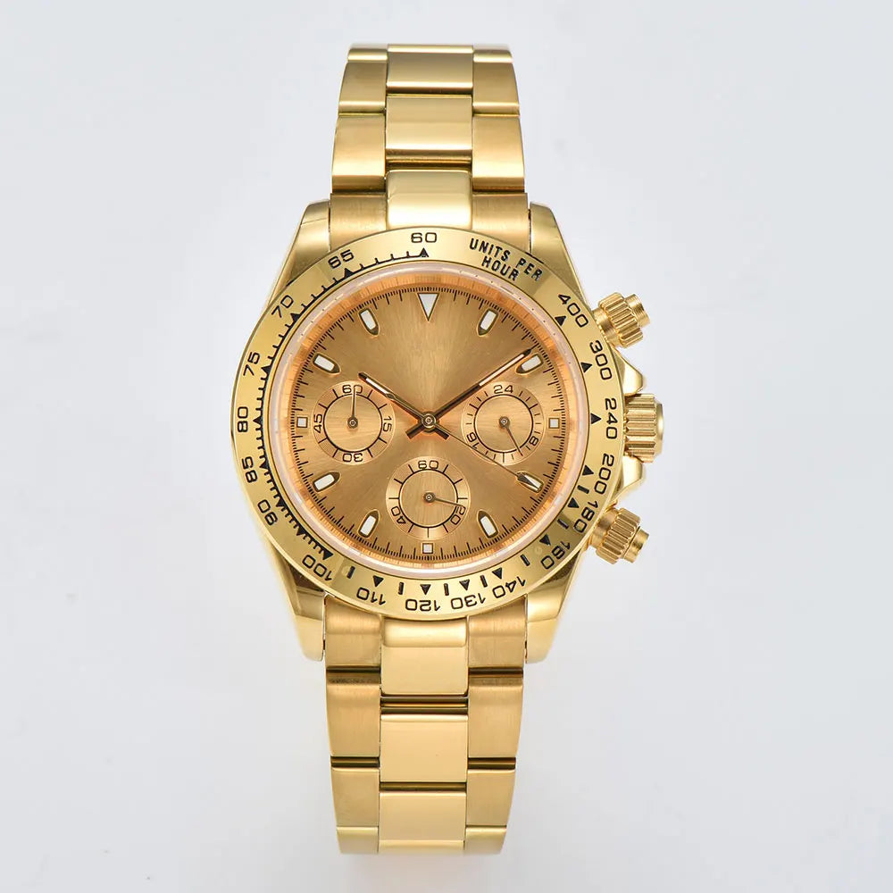 39.3mm Luxury Watch Men's Chronograph New Men's watch Business Watch Men's VK63 Men's Chronograph watch VK63 Waterproof 10ATM
