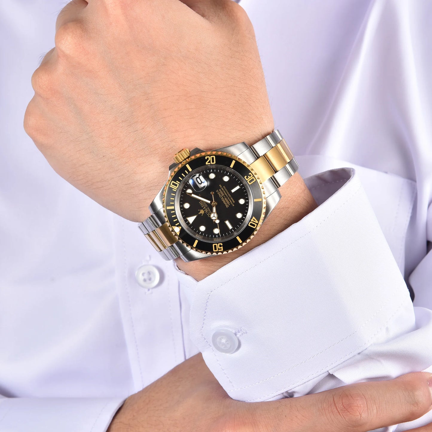 OUMASHI Yacht Watch 40MM Luxury automatic mechanical watch NH35 Automatic Dating Sport Diving c3 watch for men