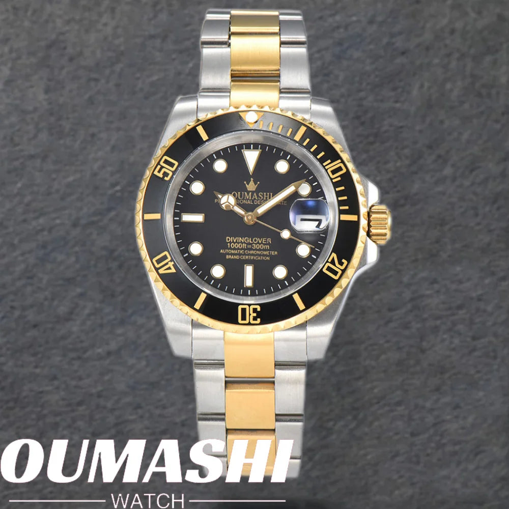 OUMASHI Yacht Watch 40MM Luxury automatic mechanical watch NH35 Automatic Dating Sport Diving c3 watch for men