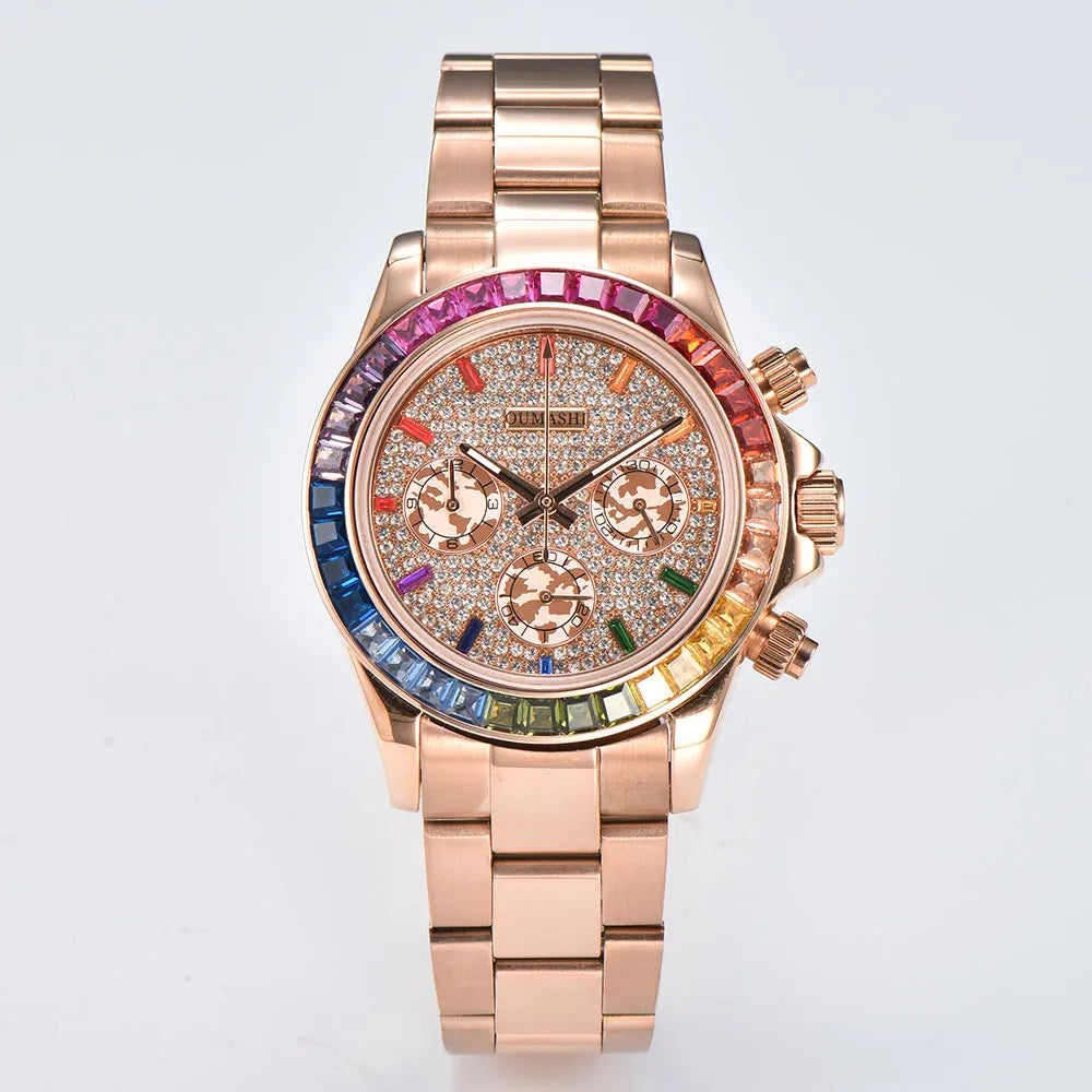 Men's VK63 Chronograph Watch Sapphire glass stainless steel waterproof case Luminous solid case Men's sports watch