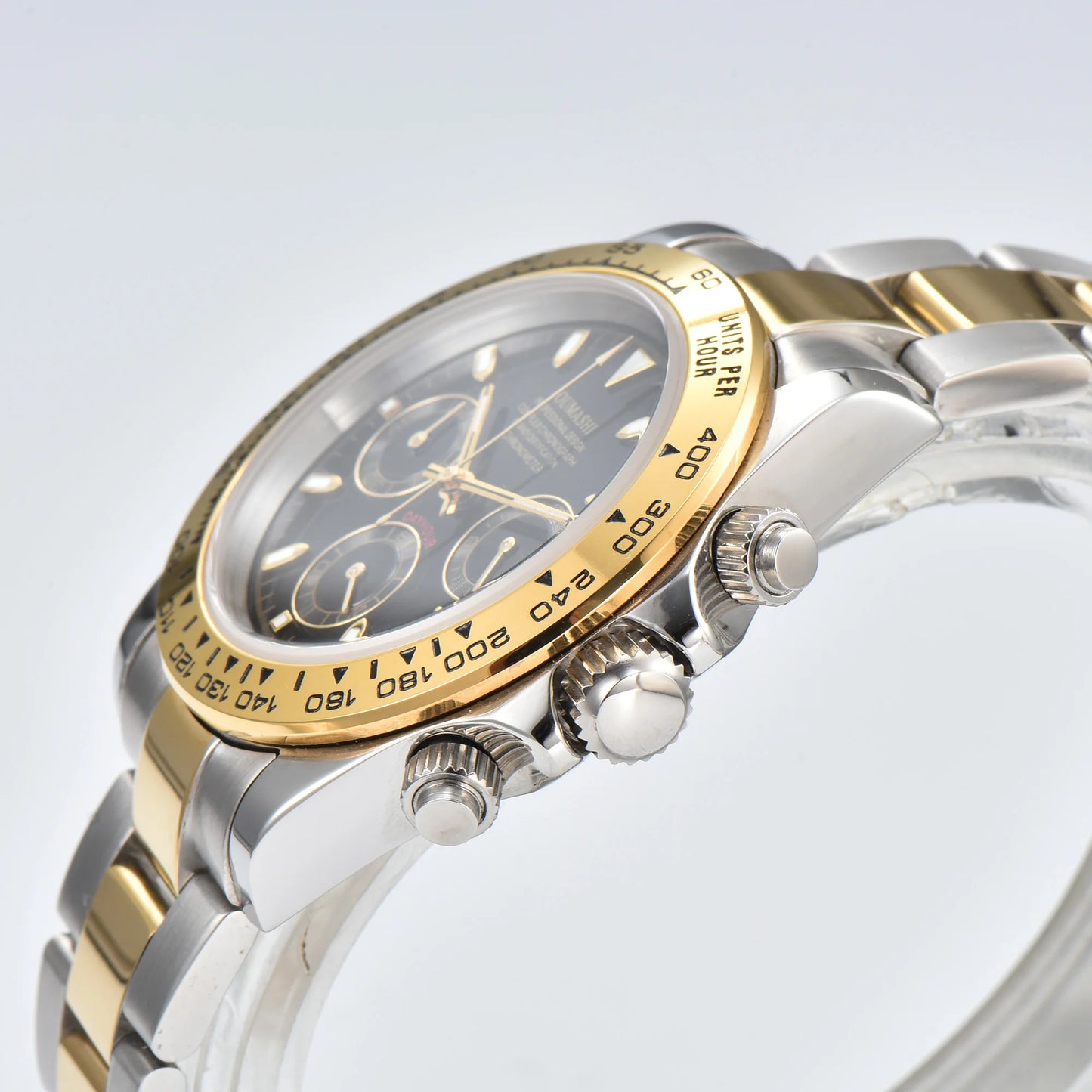 Luxury man 39.3mm quartz Chronograph Business Watch Men's VK Series 63 Sport Sapphire Glass Panda Dial Ceramic Bezel VK63 Watch