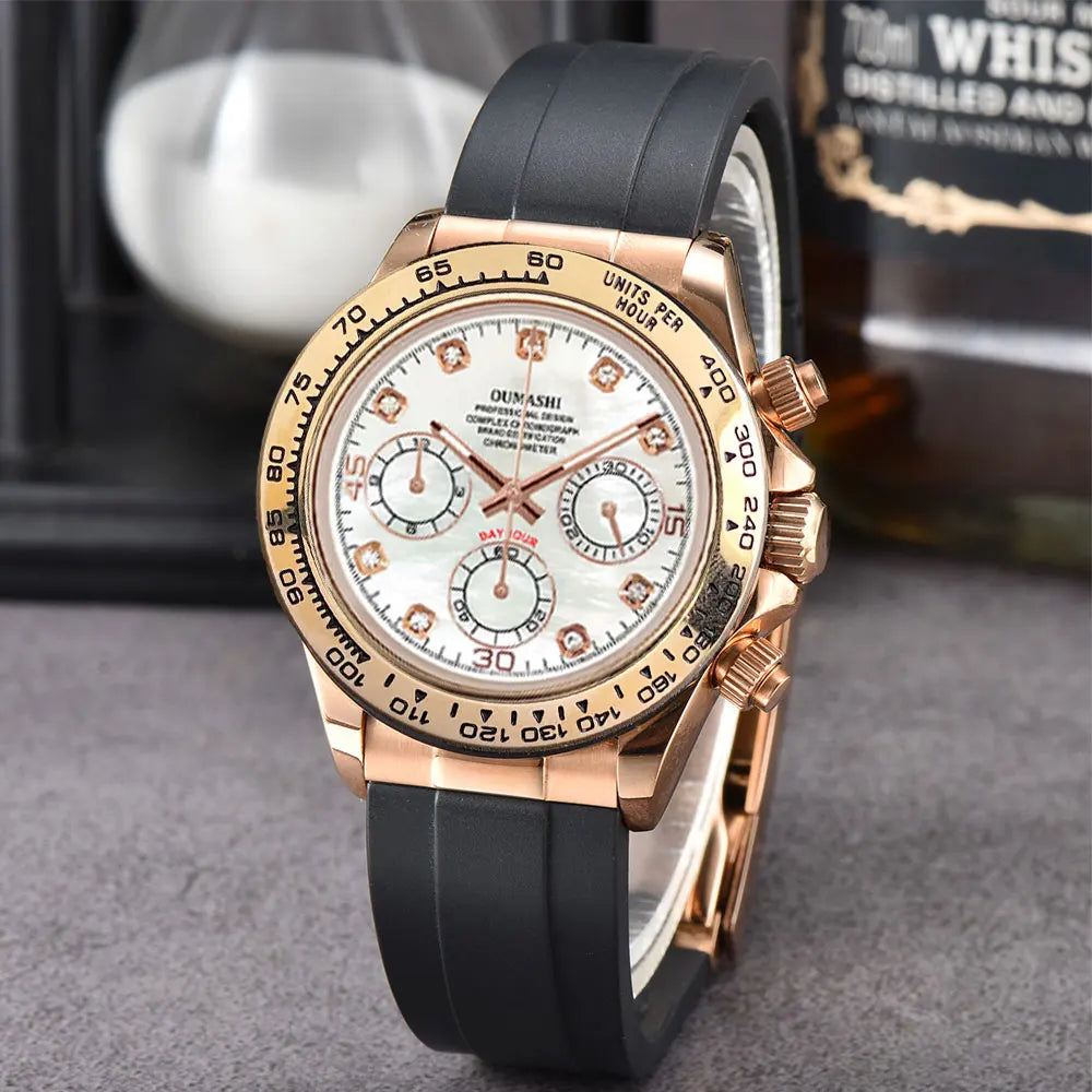 VK63 watches 39.3mm Luxury Watch Men's Chronograph New Men's watch vk63 case rose gold VK63 Men's Chronograph Waterproof 10ATM