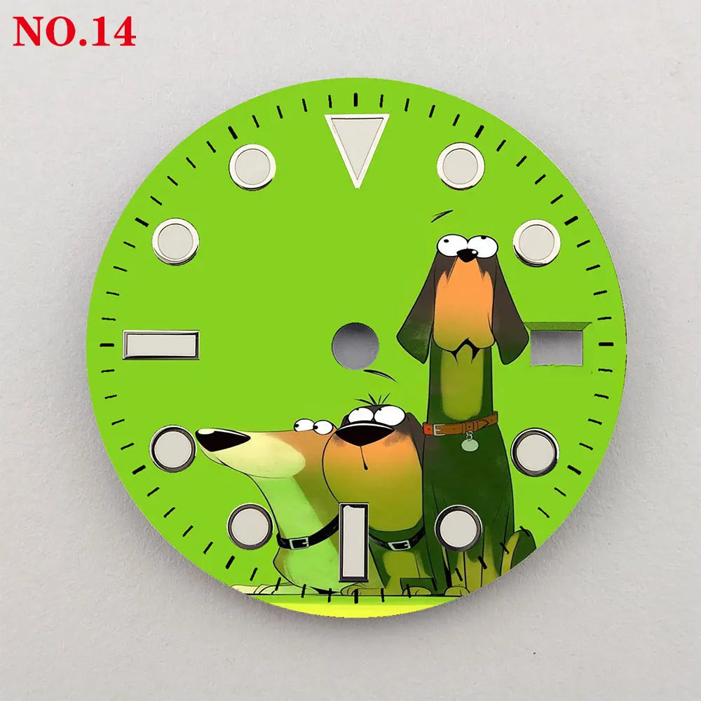 The 28.5mm dial NH35 dial creative color-printed series dial is suitable for NH35/36 movement wristwatch accessoriese