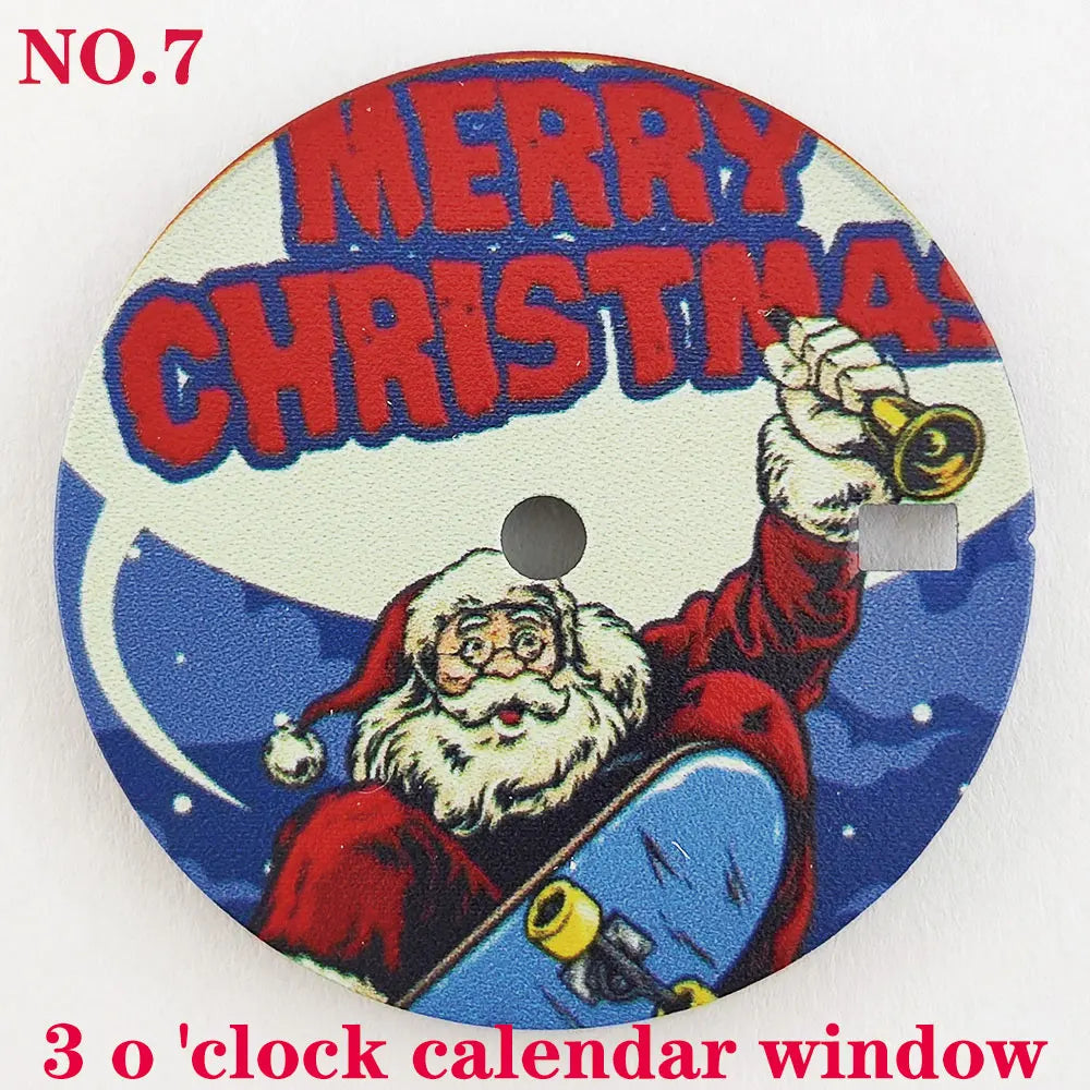 NH35 dial 28.5mm Christmas Creative watch dial men's watch accessory NH35 dial 4R for NH series movement