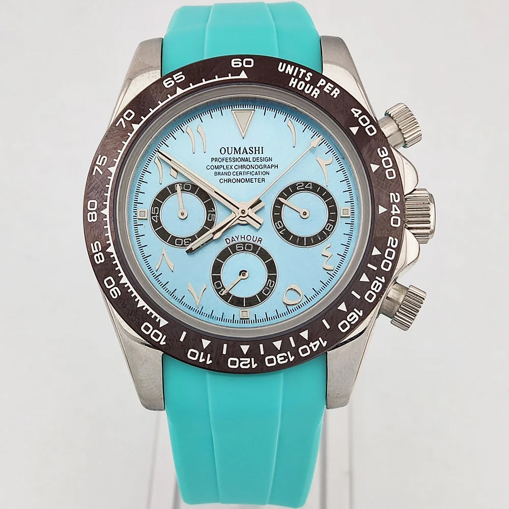 39.3mm VK Series 63 watch Men's watch Arabian Dial Men's watch Luxury Quartz watch VK63 Sport Chronograph Sapphire Glass watches