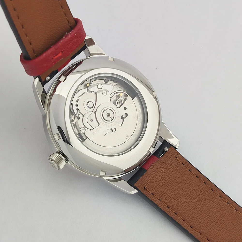 OUMASHI designs the new NH35A mechanical watch for men Russian Roulette Game Mineral Glass Diamond dial for men's watch