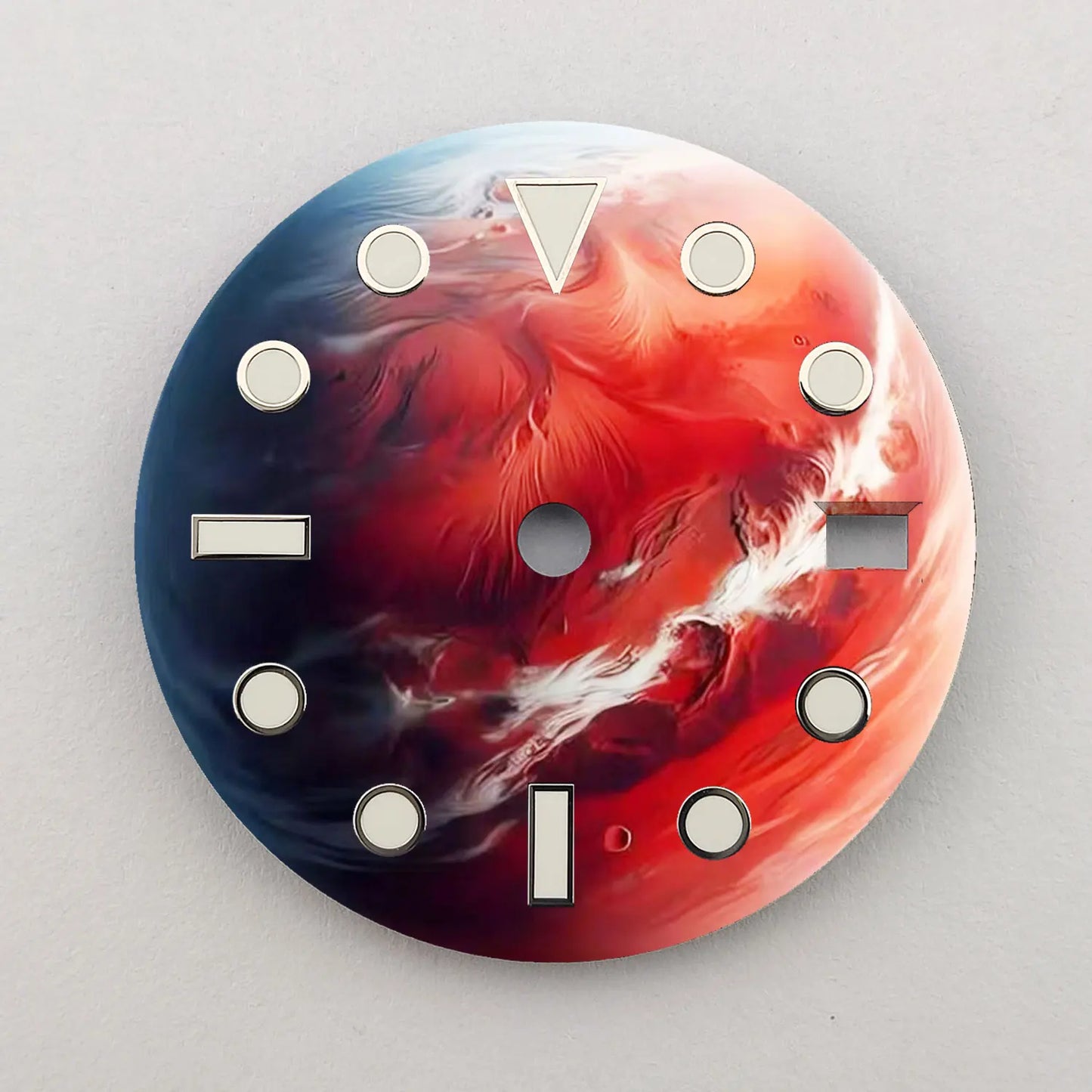 28.5mm dial NH35 dial Earth custom dial color printed watch components compatible with NH35/36 movement