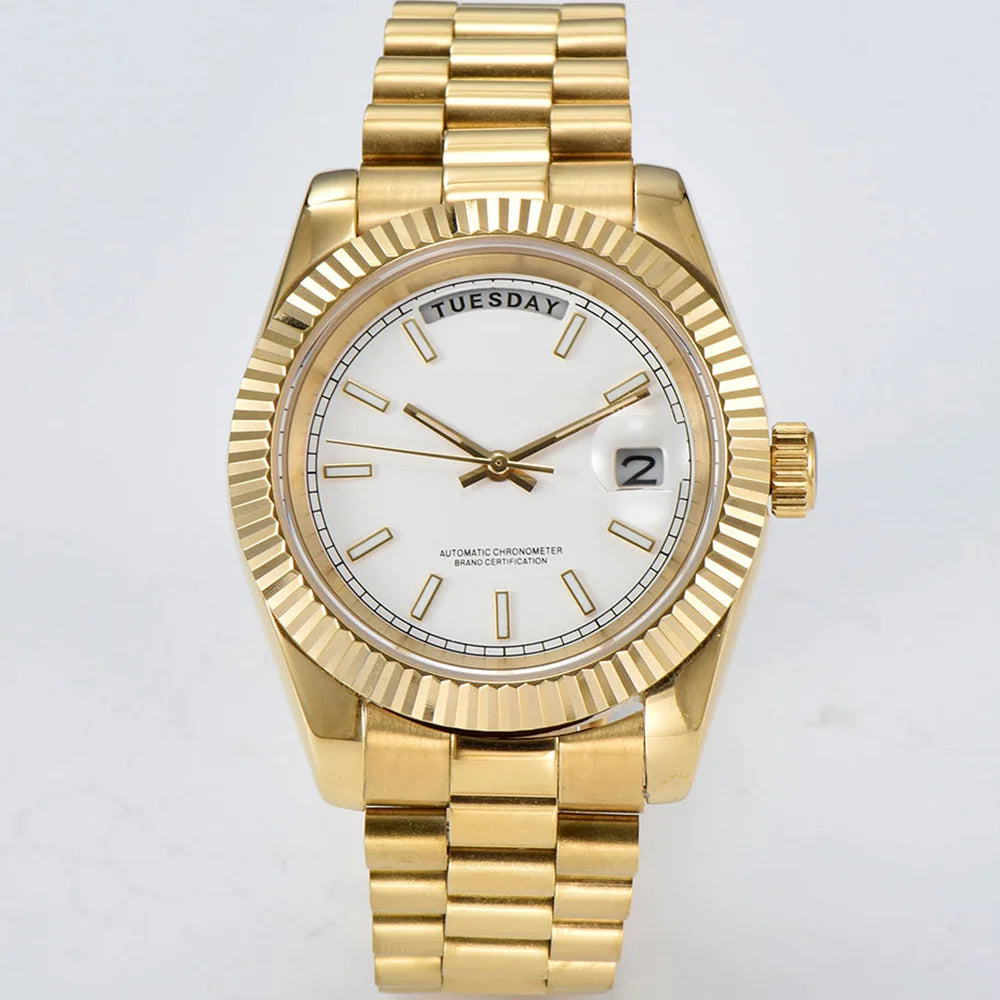 miyota 8285 watch for men automatic movement mechanical watches Stainless Steel Sapphire Glass Case Waterproof Watch mens watch