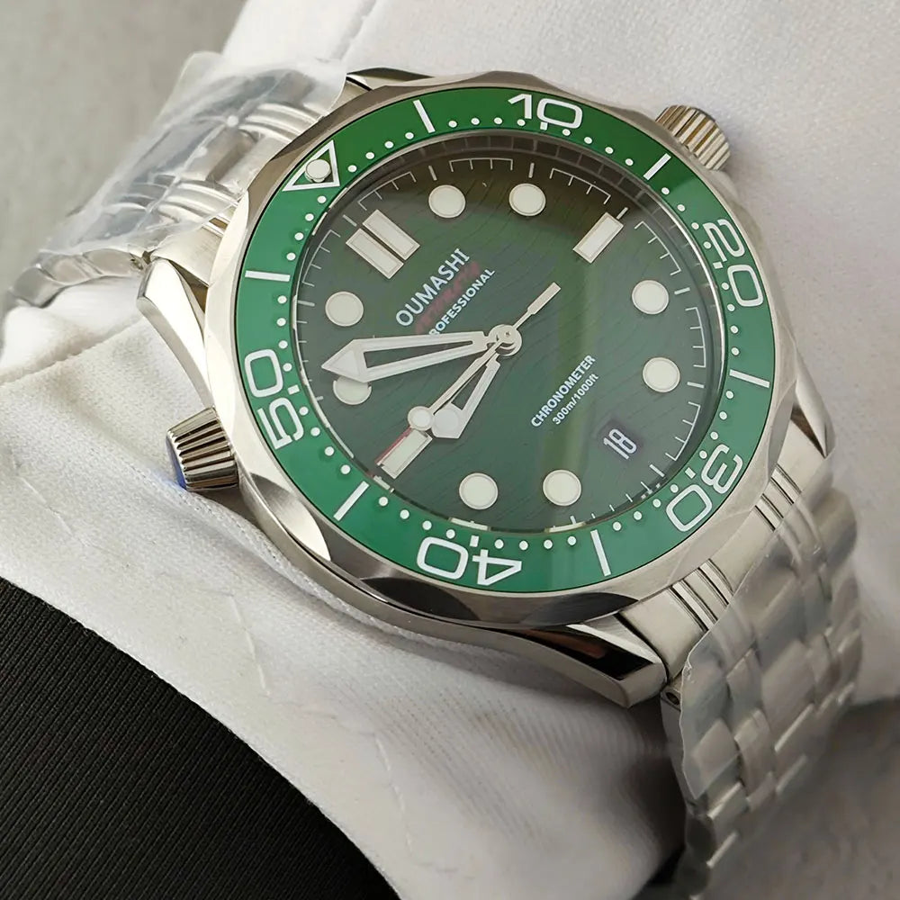 Watch man New Blue White Ceramic Bezel Men Luxury Mechanical Watch NH35 Automatic Bracelet Accessories 007 sapphire Watch