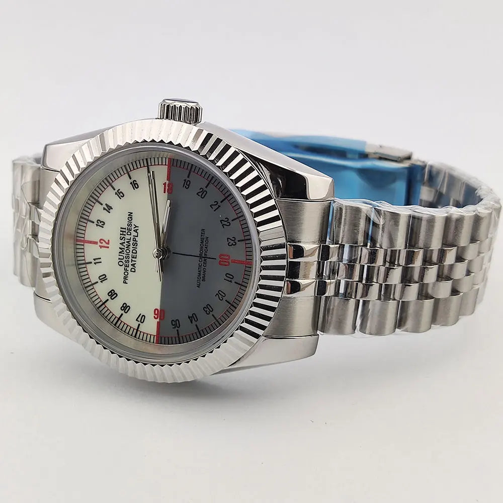 New 36mm/39mm watch NH35A automatic mechanical luxury Sapphire C3 luminous waterproof 100 m RELOJ 24-hour watch OUMASHI brand