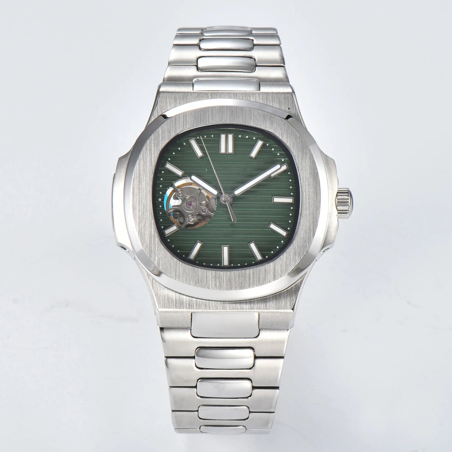 Automatic NH38a Watch 43mm Men's Watch Mechanical Hollow Watch 316L Stainless steel sapphire glass shell waterproof watch 10ATM