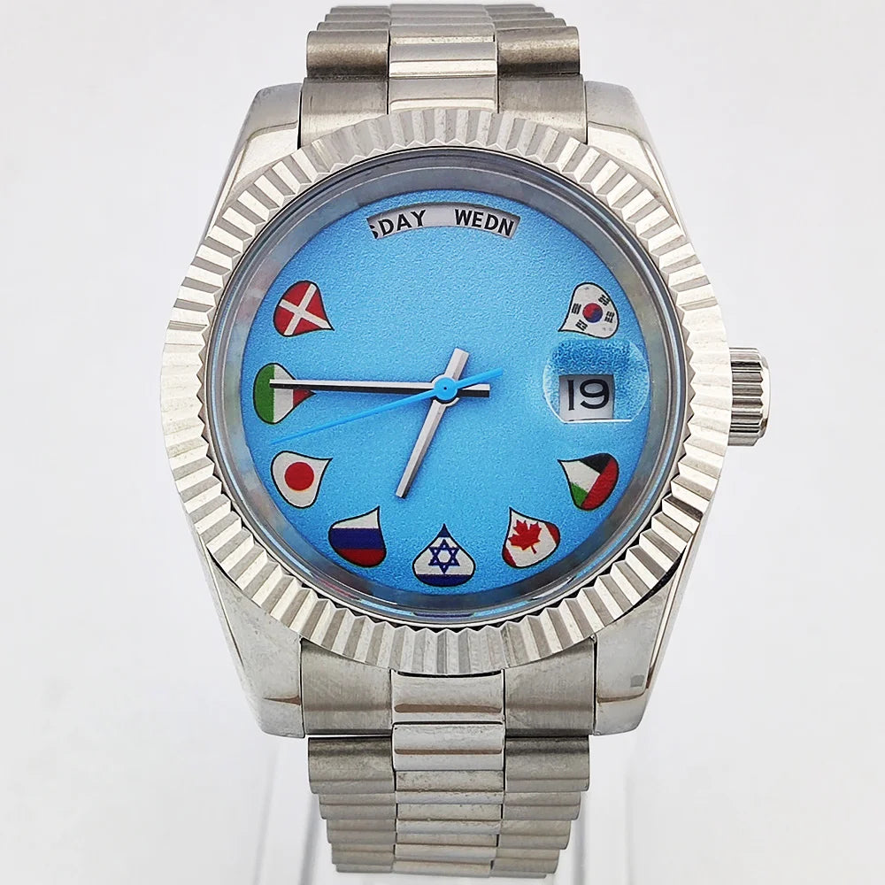 MIYOTA 8285 watches 39mm man Automatic mechanical movement 8285 date movement Sapphire glass 100m water resistant Men's watches