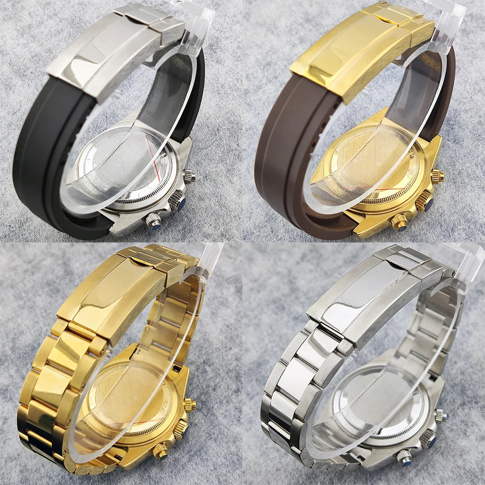39.3mm Luxury men's Watch VK63 Dial Gemstone Men's Brand Chronograph VK63 sapphire glass Tiger diamond dial