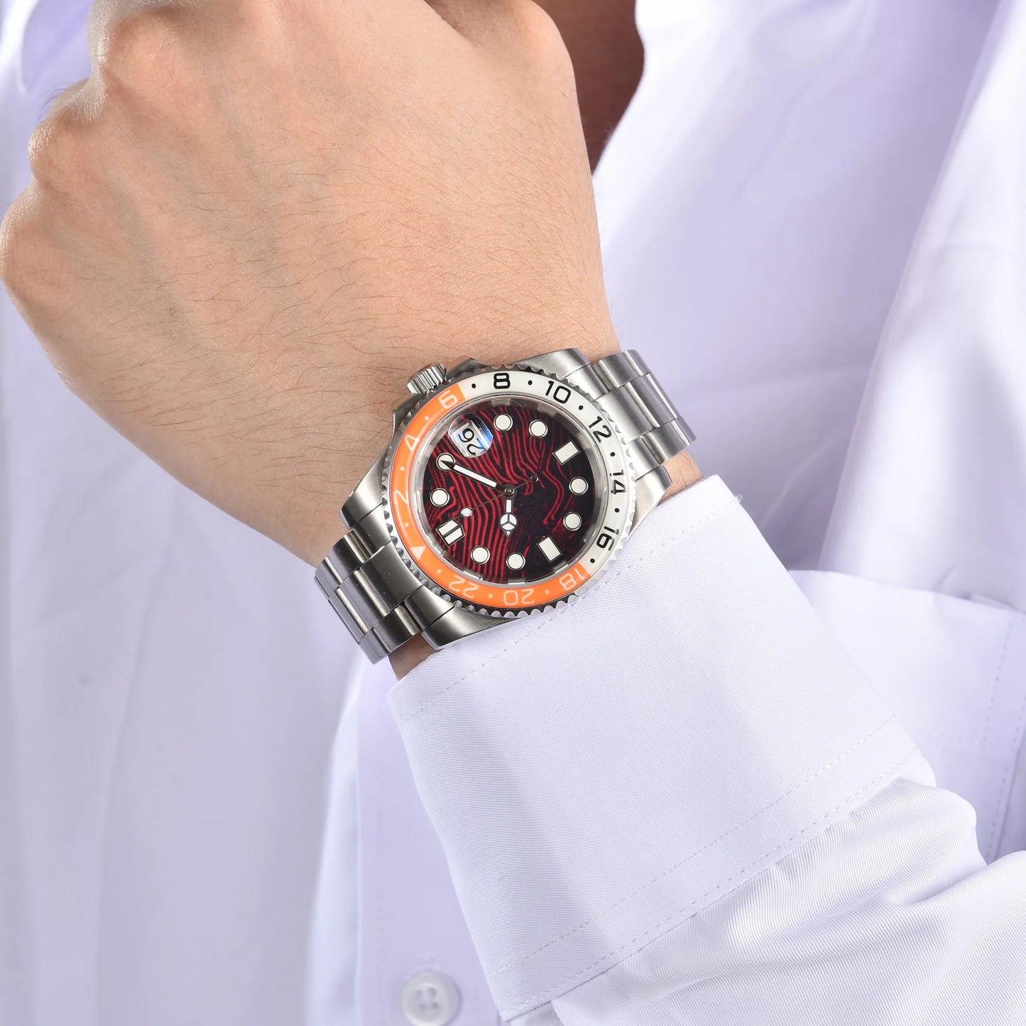 watch 40mm Diver's men NH35A automatic mechanical watch Stainless steel case sapphire glass waterproof 10atm C3 watch