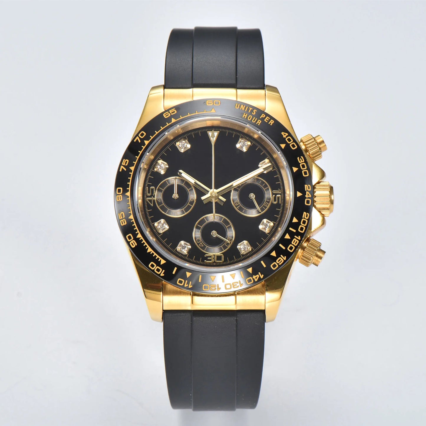 VK WATCH Luxury 39mm quartz Chronograph Business Watch Men's VK Series 63 Sport Sapphire Glass Gem dial Ceramic bezel insert