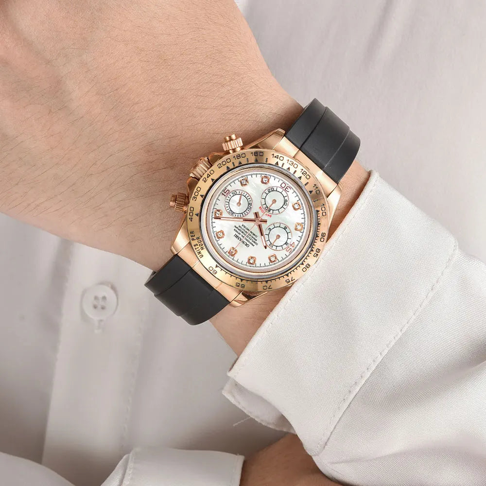 VK63 watches 39.3mm Luxury Watch Men's Chronograph New Men's watch vk63 case rose gold VK63 Men's Chronograph Waterproof 10ATM