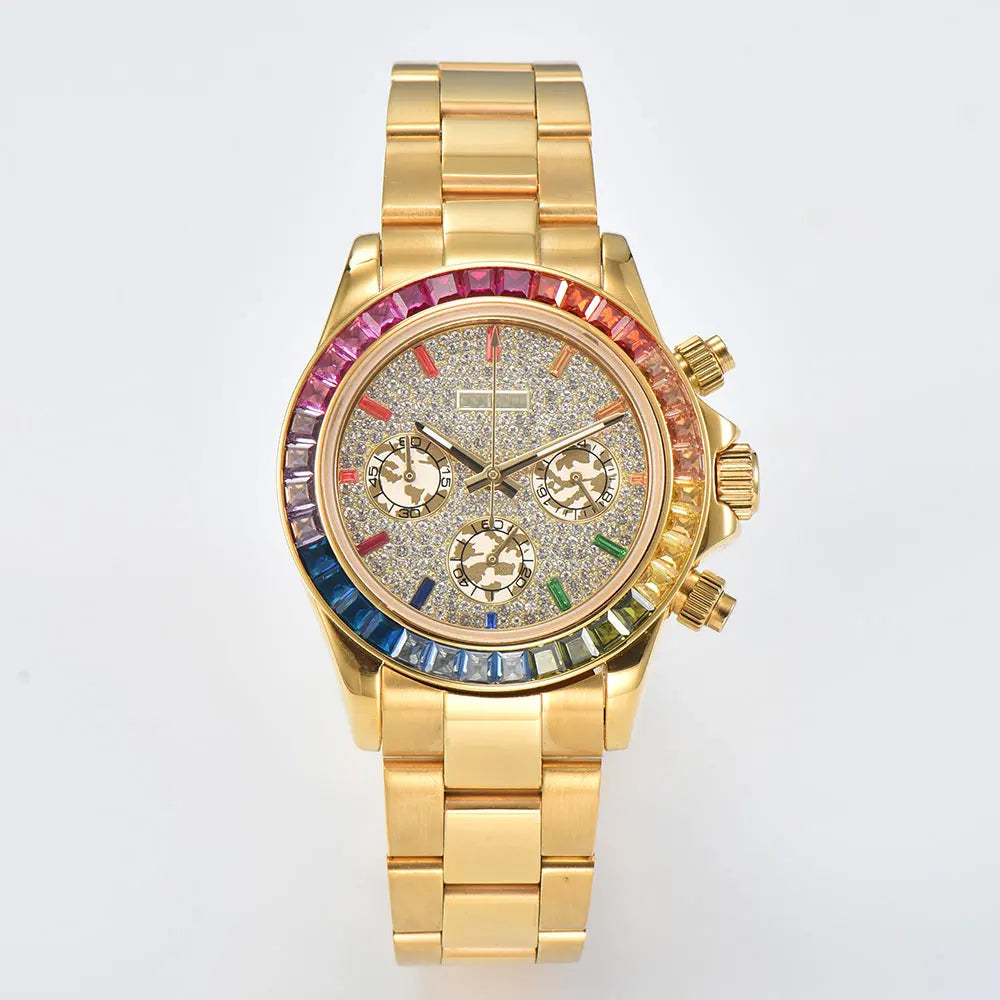 Men's VK63 Chronograph Watch Sapphire glass stainless steel waterproof case Luminous solid case Men's sports watch