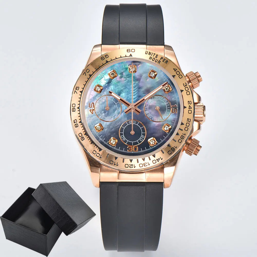 VK63 watches 39.3mm Luxury Watch Men's Chronograph New Men's watch vk63 case rose gold VK63 Men's Chronograph Waterproof 10ATM
