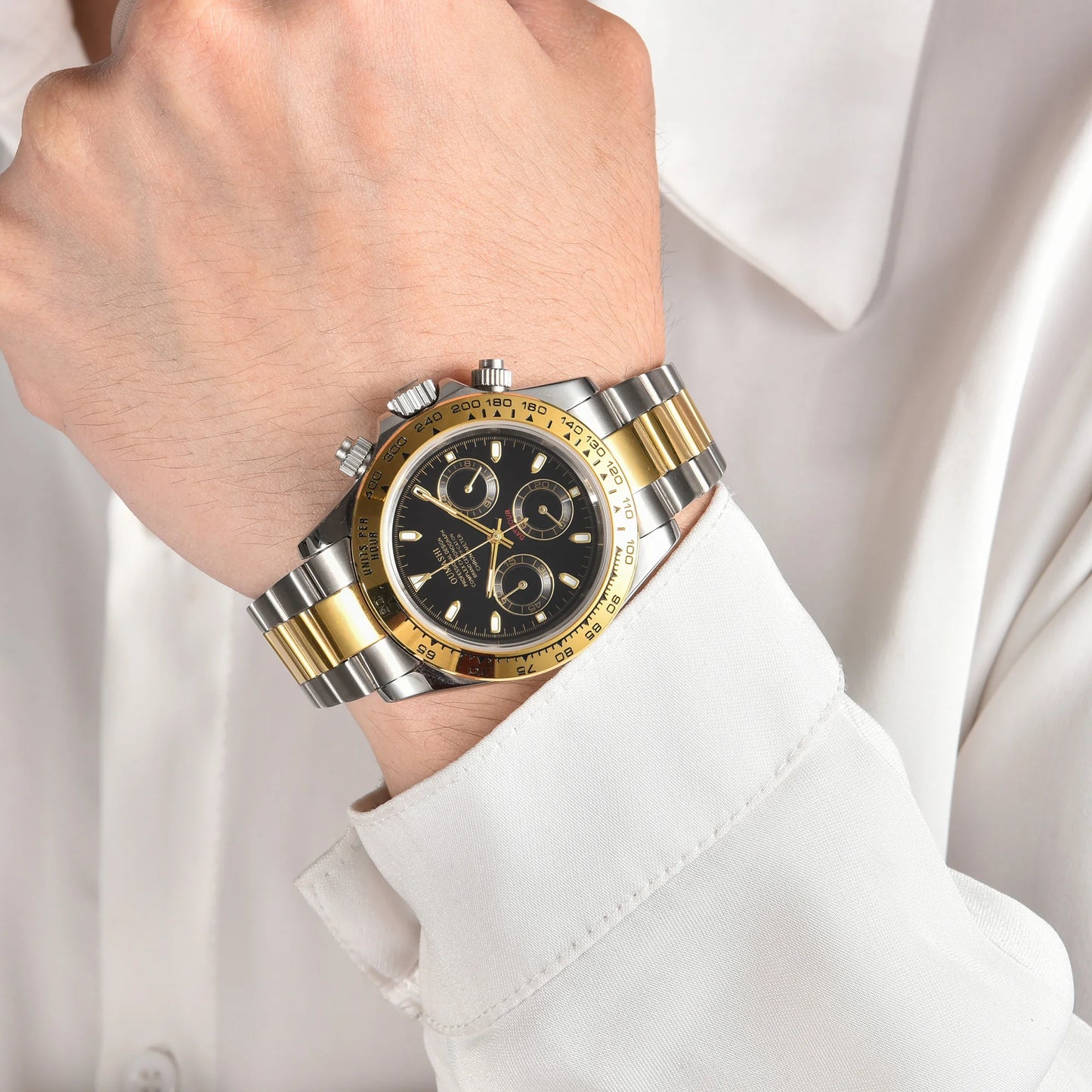 Luxury man 39.3mm quartz Chronograph Business Watch Men's VK Series 63 Sport Sapphire Glass Panda Dial Ceramic Bezel VK63 Watch