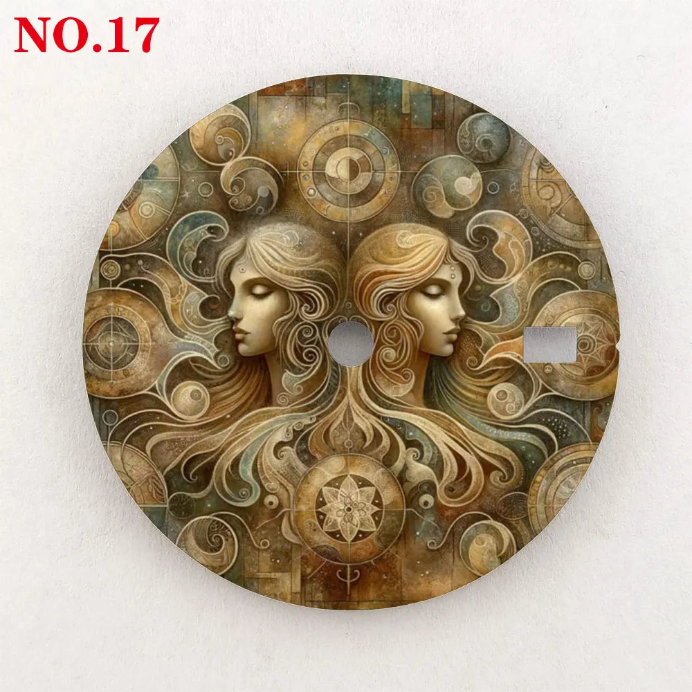 Watch dial NH35 28.5mm 12 zodiac custom dial color printing watch accessories are suitable for NH35/36 movement NH35 dial