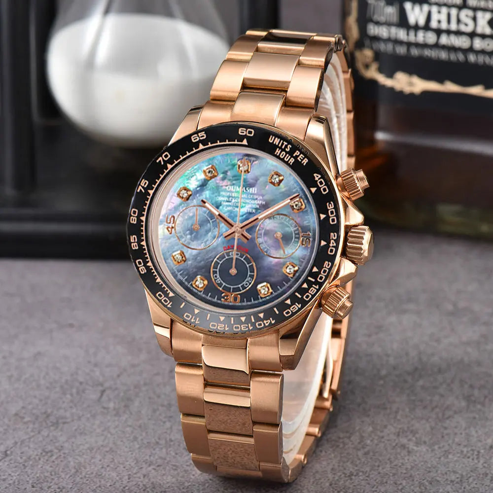 VK63 watches 39.3mm Luxury Watch Men's Chronograph New Men's watch vk63 case rose gold VK63 Men's Chronograph Waterproof 10ATM
