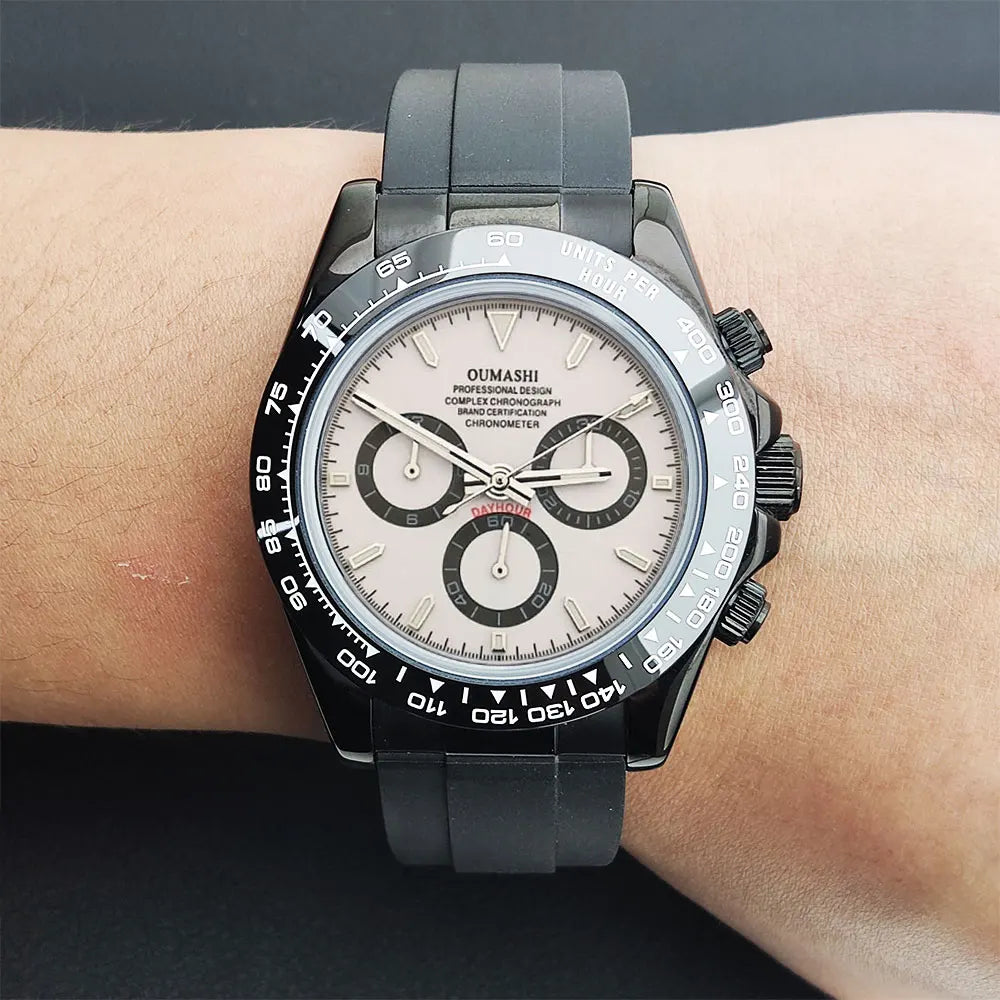 Luxury Multifunction Wristwatch black 4130 watch Men's automatic mechanical Watches for Men Chronograph Watch Sapphire Luminous