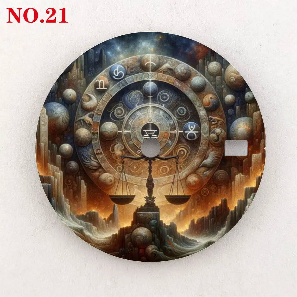 Watch dial NH35 28.5mm 12 zodiac custom dial color printing watch accessories are suitable for NH35/36 movement NH35 dial