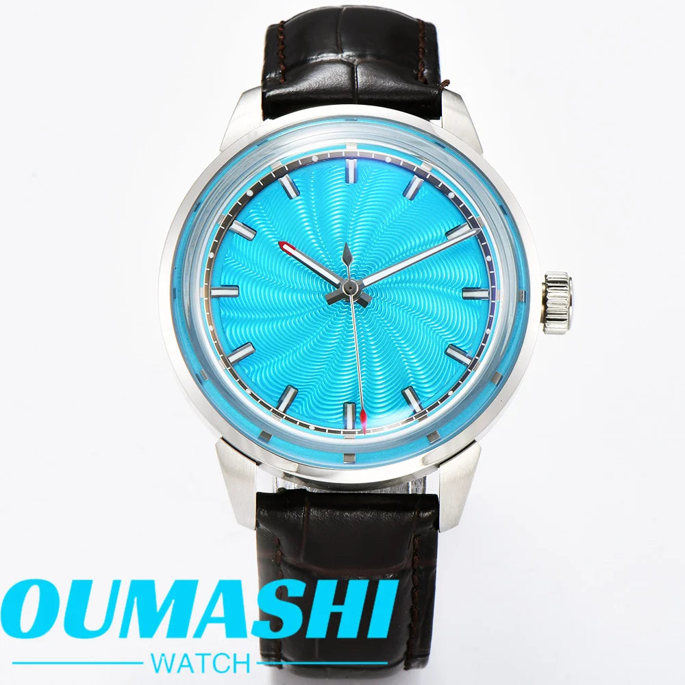 MIYOTA 8215 watches men 42mm Automatic mechanical movement 316L stainless steel case Green Glow men's luxury BLUE watch