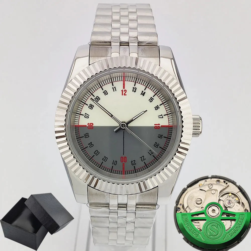 New 36mm/39mm watch NH35A automatic mechanical luxury Sapphire C3 luminous waterproof 100 m RELOJ 24-hour watch OUMASHI brand