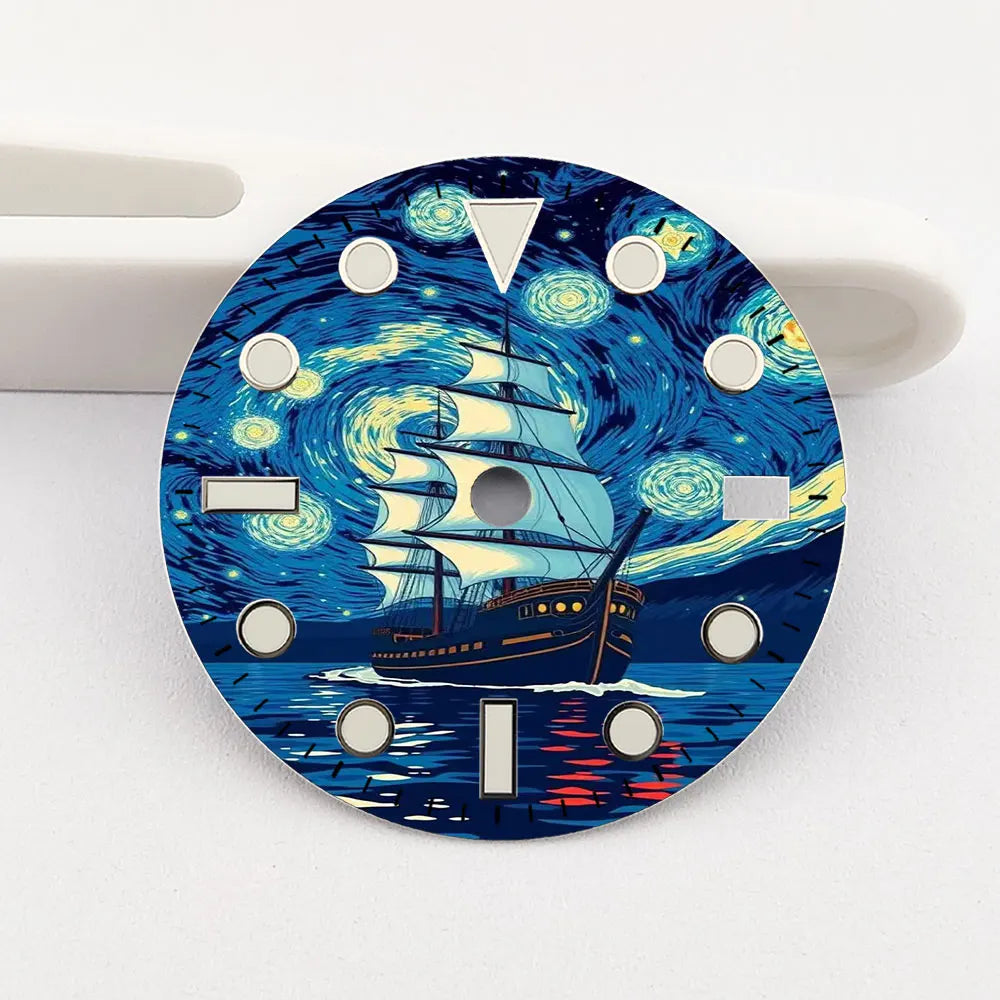 Voyage under the Starry Sky 28.5mm dial NH35 dial Creative color-printed dial is suitable for NH35/36 movement watch accessories
