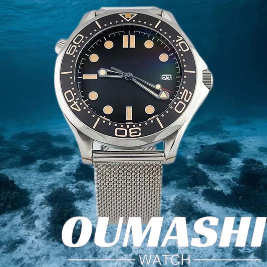 OUMASHI 007 best selling 42mm ceramic bezel waterproof Super luminous sapphire glass NH35 automatic Men's Diving Watch Reloj