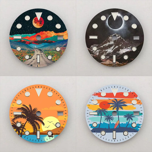 28.5mm Creative Watch Dial Suitable for NH35/36 Movement NH35 Watch Modification Accessories Custom LOGO Dial