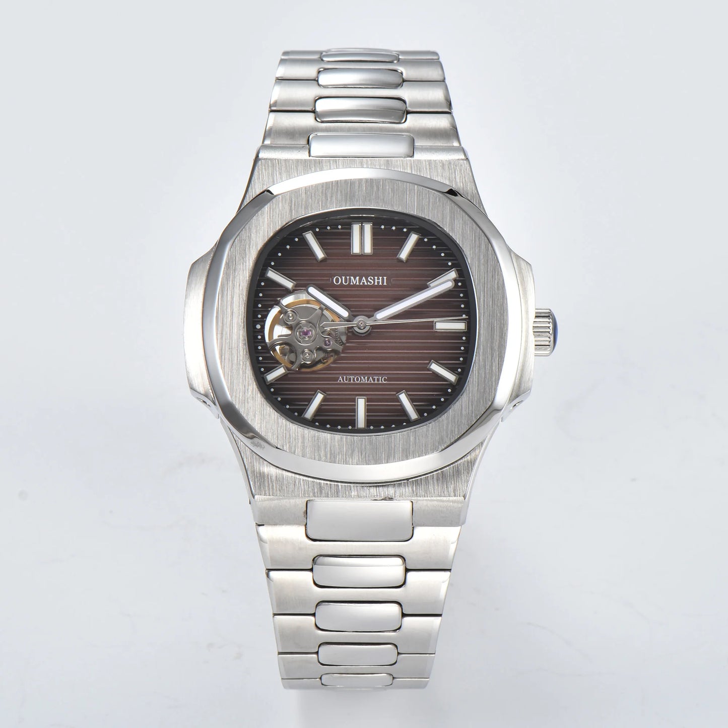 Automatic NH38a Watch 43mm Men's Watch Mechanical Hollow Watch 316L Stainless steel sapphire glass shell waterproof watch 10ATM