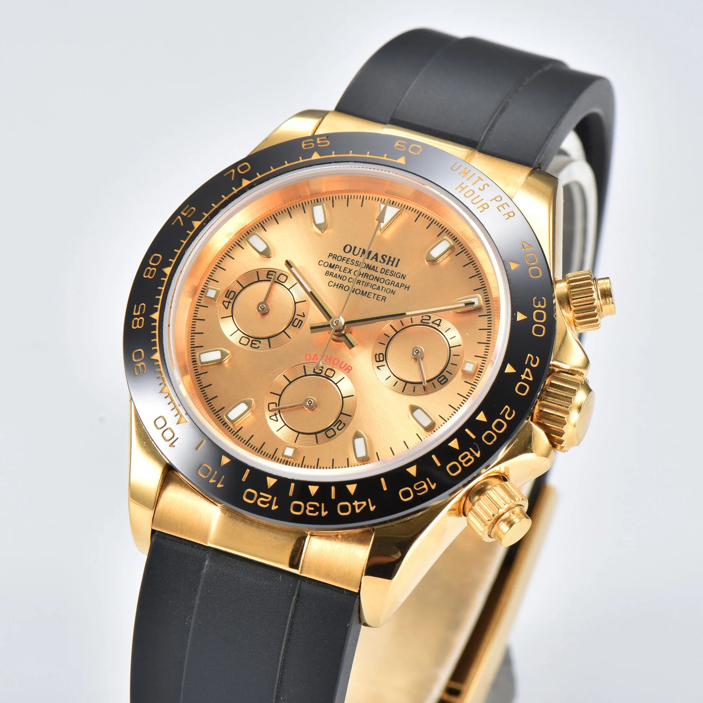VK WATCH Luxury 39mm quartz Chronograph Business Watch Men's VK Series 63 Sport Sapphire Glass Gem dial Ceramic bezel insert