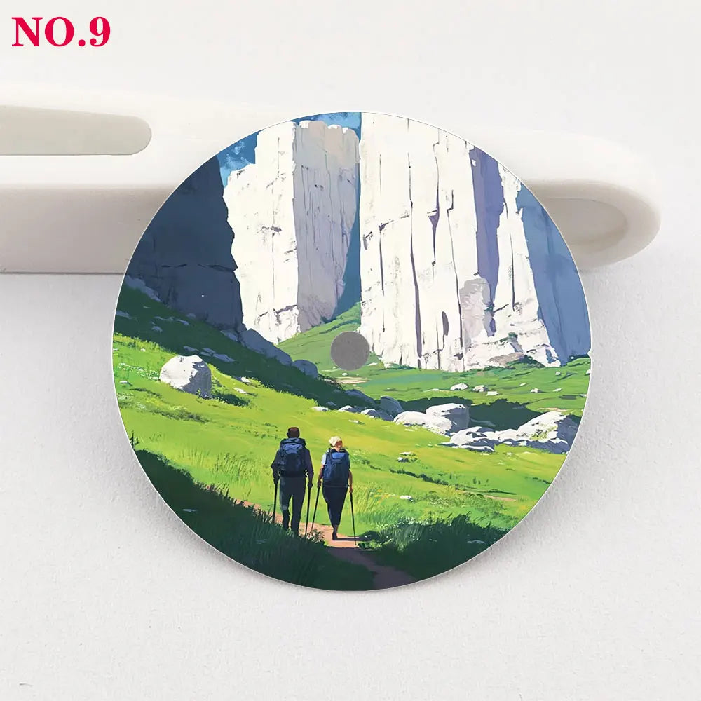 The 28.5mm dial NH35 dial Hiking Creative color-printed series dial is suitable for NH36/35 movement wristwatch accessories