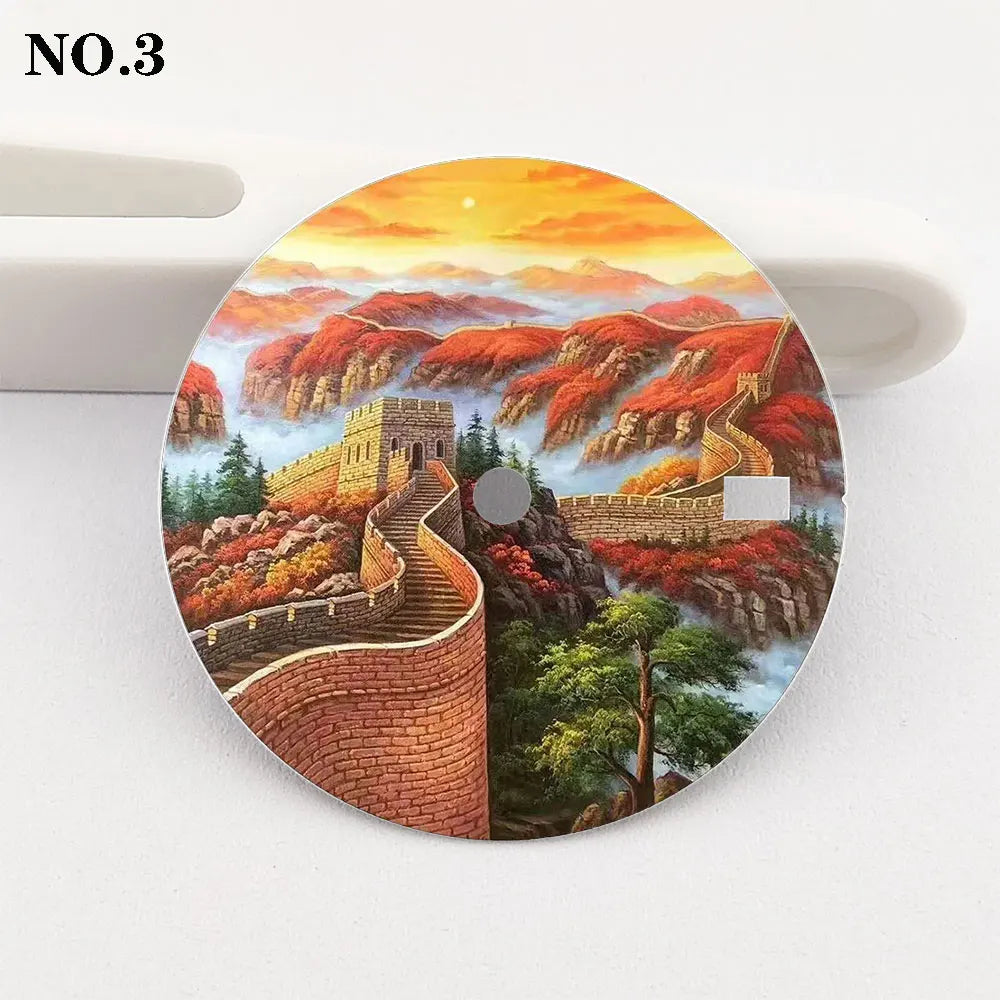28.5mm NH35 dial from Beijing Great Wall Element Creative Color Printing Series is suitable NH35/36 movement watch accessories